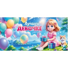 Конверт для денег Лучшей девочке 84х168 мм