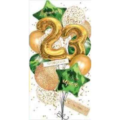 Конверт для денег  23 Февраля 84х168 мм