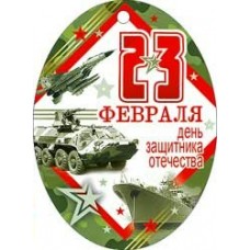 Открытка 23 февраля 101х60 мм
