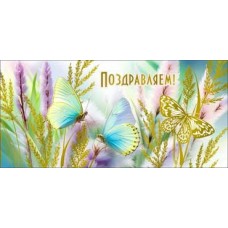 Конверт для денег Поздравляем! 84х171 мм