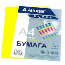 Бумага офисная для принтера цветная А4, 20л., Неон 