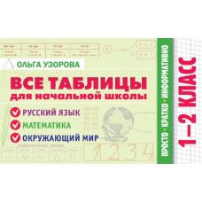 Узорова О.В. Все таблицы для начальной школы. 1–2 класс. Русский язык, математика, окружающий мир