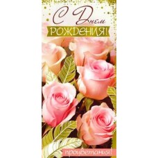 Конверт для денег С Днем рождения 82х171 мм