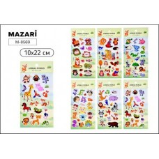 Для творчества Наклейки декоративные ЖИВОТНЫЕ, объемные, 6 дизайнов Mazari