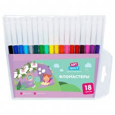 Фломастеры 18 цв. круглые  