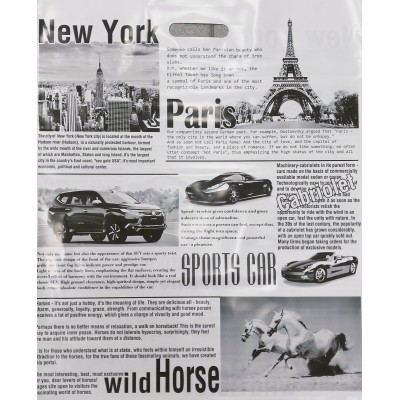 Пакет Полиэтиленовый Газета без лиц 50х60 (100) с вырубной ручкой