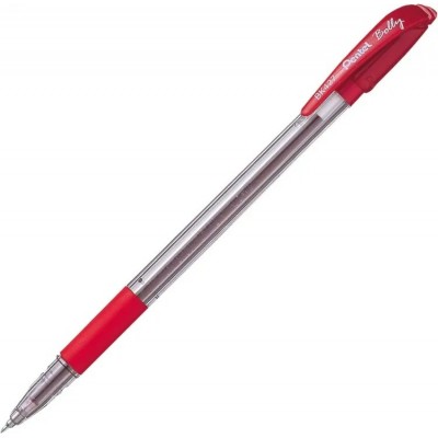 Ручка шариковая красная Bolly ,0,7мм, игла, грип, маслян.основа,Индия Pentel