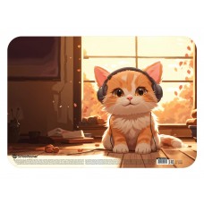 Коврик -подкладка для письма и творчества  ЛОУ-ФАЙ КОТЫ, 33х23 см. пластик Schoolformat