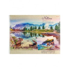 Альбом для рисования 48л спираль А3 , ПЕЙЗАЖ НА ОТКРЫТКЕ,100 г/м2. Проф-Пресс
