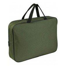 Папка с ручками А4 на молнии (папка менеджера) ХАКИ, внут.карман, 350х265x45мм. Проф-Пресс