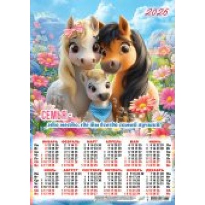 Календарь Листовой Символ года. Семья (рис.) 2026 г 297х420 мм