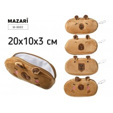 Пенал косметичка  CAPYBARA,200*100*30) молния, меховой Mazari