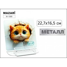 Подставка для книг металлическая CAT,22.7*16.5см, ОПП-упаковка Mazari