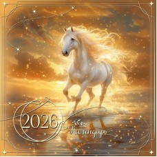 Календарь  На скрепке перекидной на 2026 год (Лошади)  580х290 мм