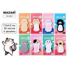 Блок для записей с клеевым краем , 7.5x4.5см, 30 л.Котятки Mazari