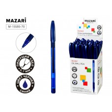 Ручка шариковая синяя RIONY, 0.7мм, на масляной основе,трехгранная, Mazari