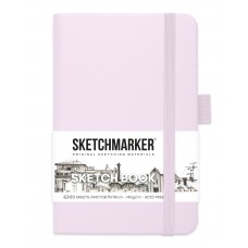 Скетчбук А5 сшивка Блокнот для зарисовок Sketchmarker 140г/кв.м 9*14см 80л. тв. обложка Фиолетовый Sketchmarker