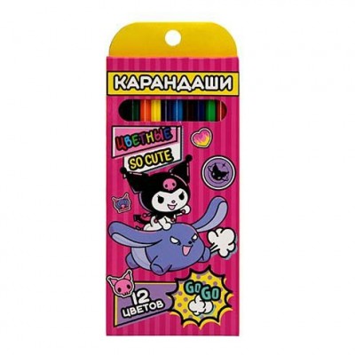Карандаши 12цв. пластик  Куроми, шестигранный корпус, Centrum