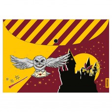 Папка -конверт на кнопке  А4, пластик, Сова (Гарри Поттер) 160 мкм. Centrum