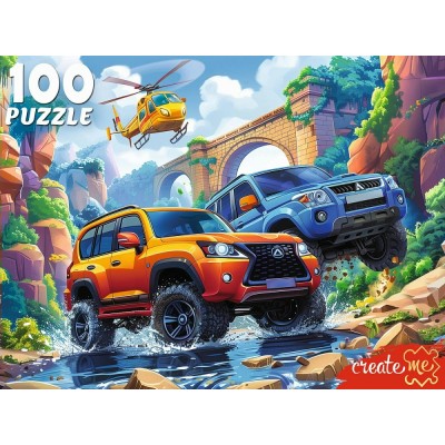  100 элементов. ДВА ДЖИПА И ВЕРТОЛЕТ (арт. УК100-0233)