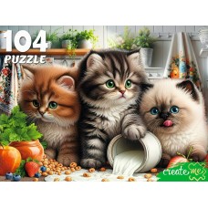  104 элемента. ТРИ КОТЕНКА НА КУХНЕ  (арт.Ф104-7605)