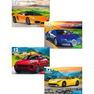 12 элементов. КРУТЫЕ АВТОМОБИЛИ (Арт. П12-1555)