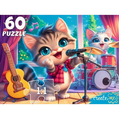  60 элементов. Котята-музыканты  (арт.П60-5995)