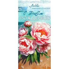 Конверт для денег С Днем Рождения! 82х171 мм