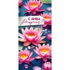 Конверт для денег С Днем Рождения! 82х171 мм