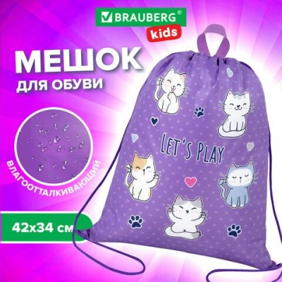 Мешок для обуви   KIDS, с петлей,42х34 см, 