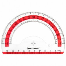 Линейка транспортир пластик 10 см. 