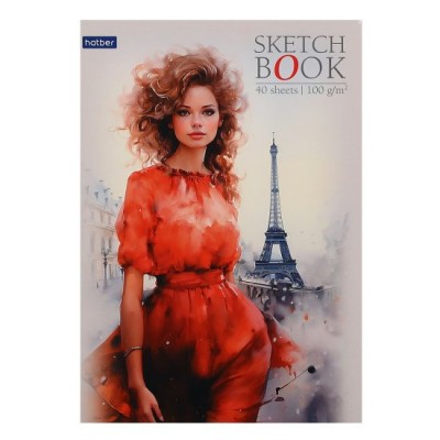 Скетчбук А5 склейка SketchBook ,40л, 