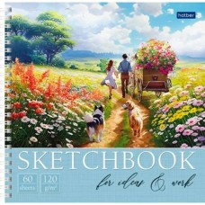 Скетчбук 210*210мм. спираль sketchbook, 60л, r 