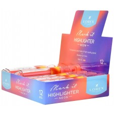 Маркер текстовыделитель красный Mark it NEON, 1-5 мм. коралл. неон,скошенный Lorex