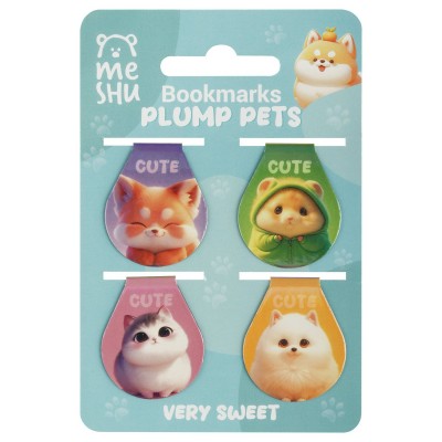 Закладка для книг магнитная набор 4шт., 