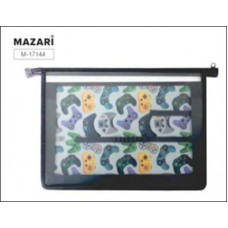 Папка для труда А4 ИГРА , 325*230*100 мм, пластиковая, молния сверху Mazari