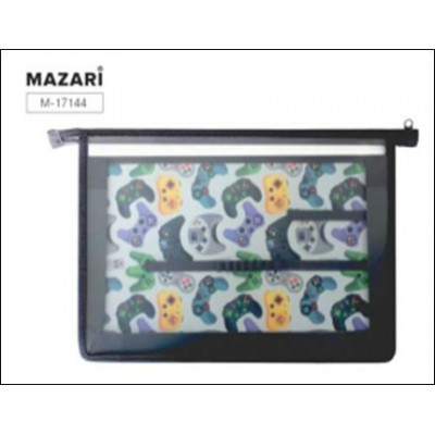 Папка для труда А4 ИГРА , 325*230*100 мм, пластиковая, молния сверху Mazari