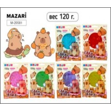 Игрушка   Слайм, КАПИБАРА, 120 г, зип-пакет, 6 цветов ассорти Mazari
