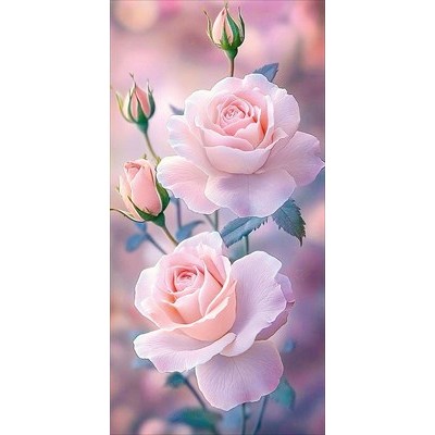 Конверт для денег  без надписи (розы) 84х168 мм