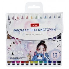 Фломастеры 12 цв. круглые M-Brush  