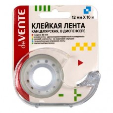 Скотч 12мм.*10м. прозрачный 35мкм, в диспенсере deVente