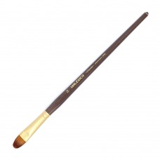 Кисть синтетика №14 для масла и акрила , плоскоовальная, CLAUDE, ручка средняя Малевич