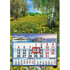 Календарь Квартальный одноблочный  Природа 2026 г 333х480 мм