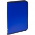 Папка на молнии А4 500мкм, пластик, молния вокруг, синяя Стамм