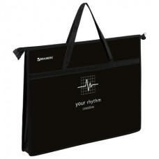 Папка для рисунков и чертежей А3 с ручками , пластик, пластик, молния сверху, 