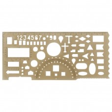 Линейка офицерская пластик прозрачная, тонированная коричневая Стамм