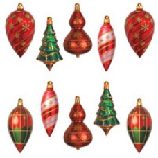 Украшение  Новогодние игрушки (набор 10 шт, 5 видов)150х123 мм
