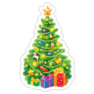 Украшение двухсторонняя Елочка Новогодняя 80х130 мм