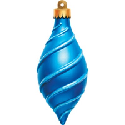 Украшение двухсторонняя Елочная игрушка 65х150 мм