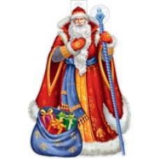 Плакат двухсторонний Дед Мороз 320х500 мм